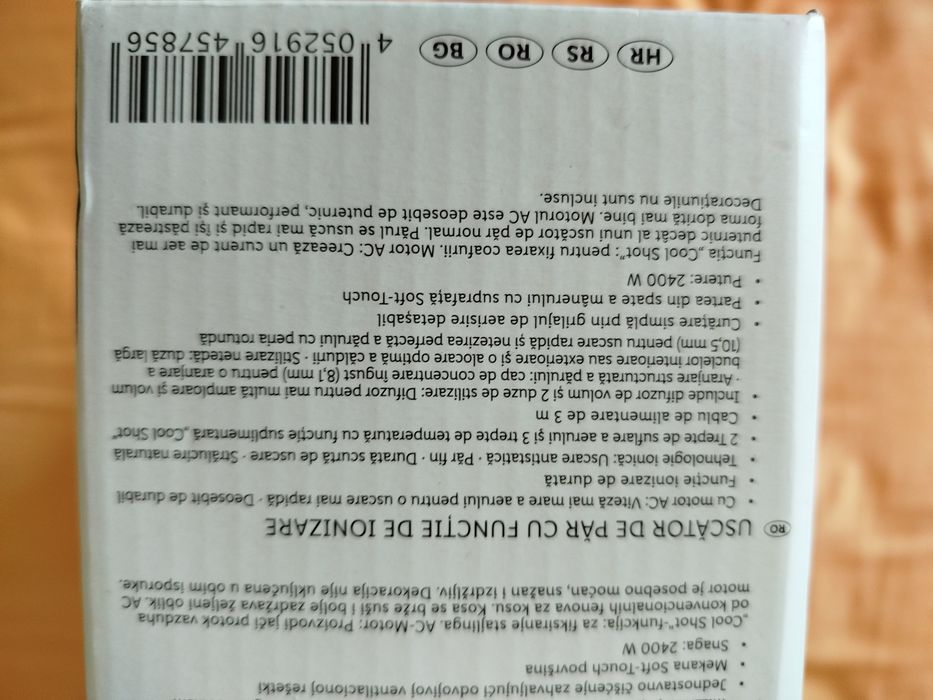 Uscător de păr profesional cu ionizare
