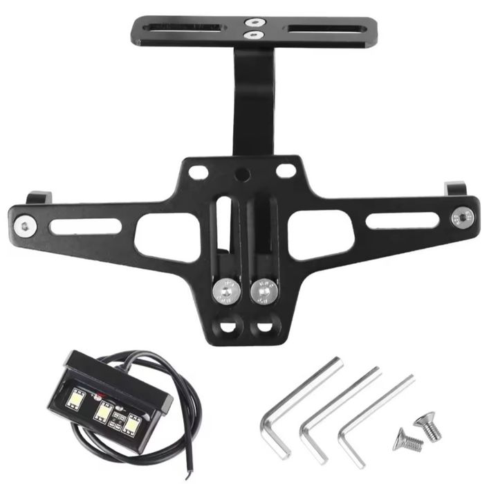 Suport Număr Moto Scurt – Universal, Negru