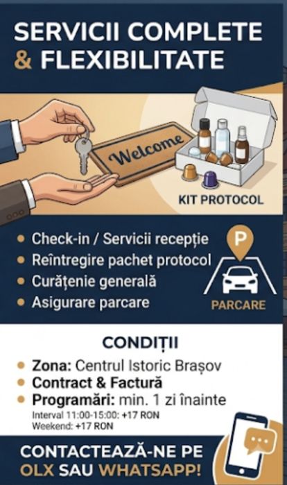 Servicii curatenie pentru regim hotelier, centrul istoric Brasov.