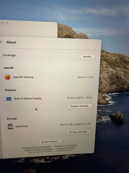 Apple MacBook Pro 16 2019 i9 2.3ghz 32GB RAM 1TB SSD CA NOU