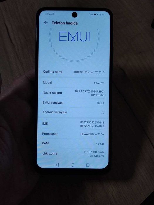 HUAWEI P smart2021 sotiladi