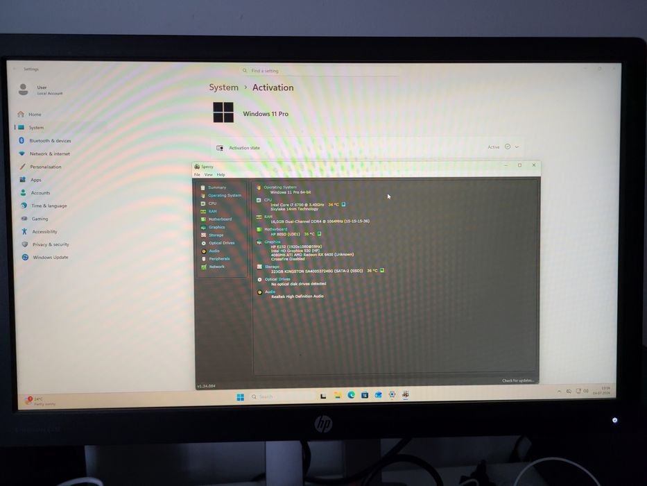 PC Gaming Compact HP Prodesk SFF | i7, 16GB, Sapphire Radeon RX 6400 (4GB GDDR6), SSD, Windows 11