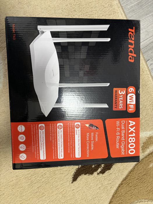 Router Tenda AX 1800 Dual band Gigabit Wi fi 6 Router TX3