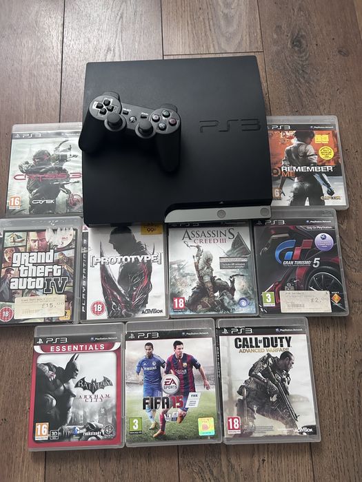 PlayStation 3 Slim - 9 jocuri + maneta