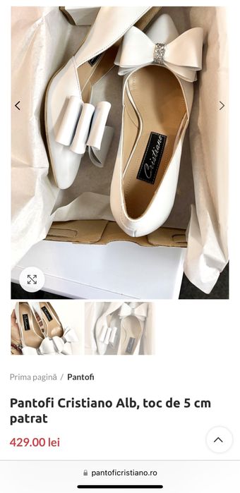 Pantofi mireasa marimea 39