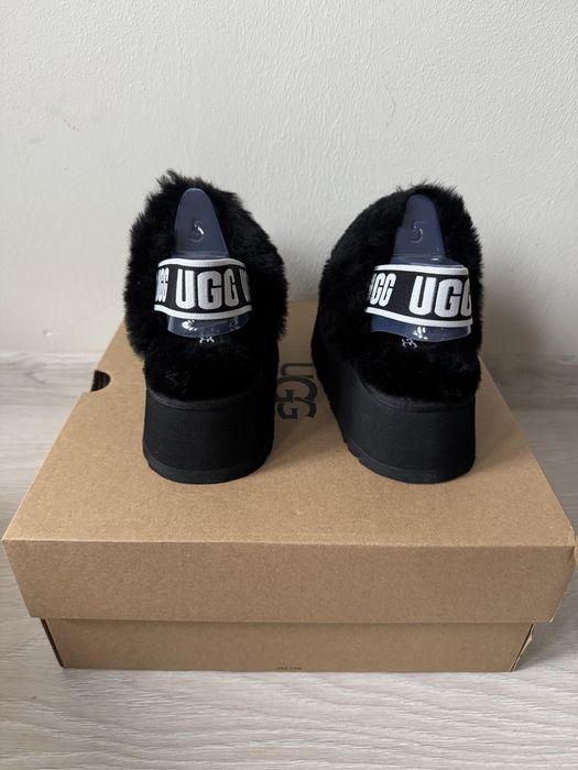 UGG Funkette Platform Black Papuci Negri
