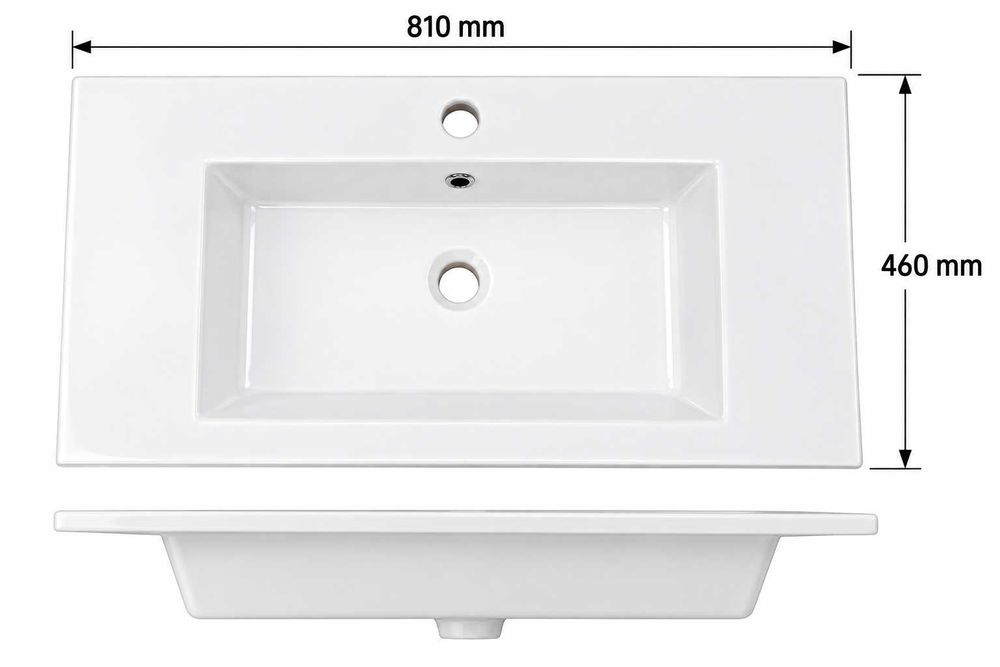 Chiuveta baie din ceramica 81 x 46 cm – Noua, design modern