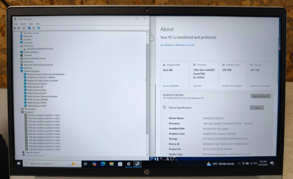 HP ProBook 450 G10 i5-13335U 16Gb 512Gb