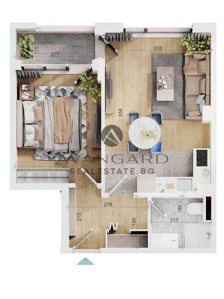 Продава се Двустаен апартамент в Пловдив, Тракия - 61 кв.м за 1503 €/кв.м - Снимка #1