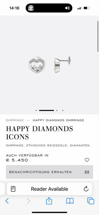 Обеци Happy Diamonds може да се проверят в Шопард София