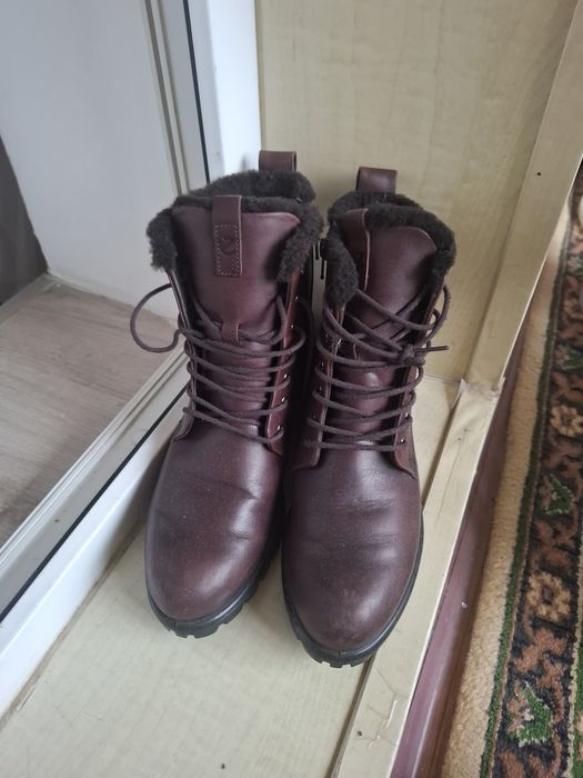 ECCO Зимние женские ботинки из натуральной кожи с мехом