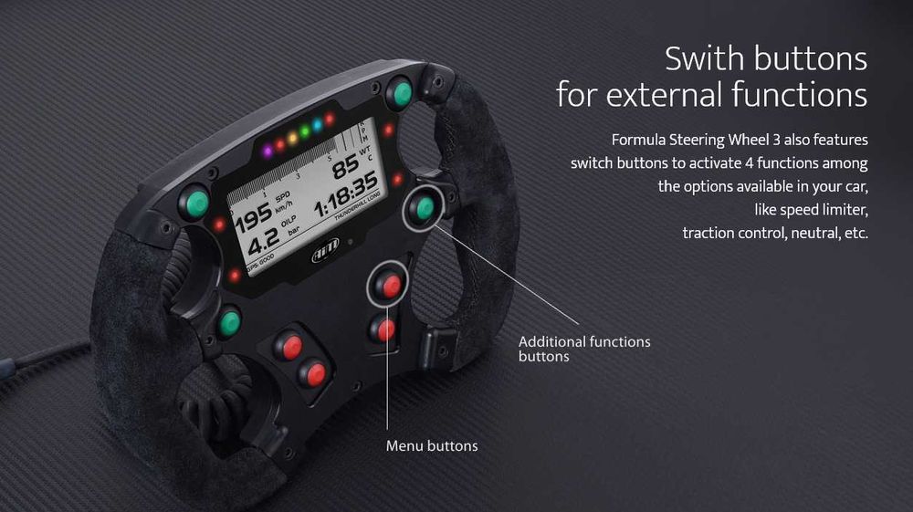 Volan sport, racing cu afisaj incorporat