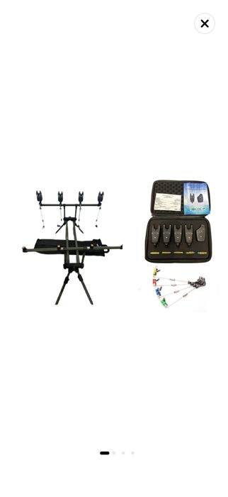 Set Set Rod Pod ( Duo Pod ) cu 4 posturi + Set 4 avertizori ( Senzori ) wireless cu Statie + 4 Swingere