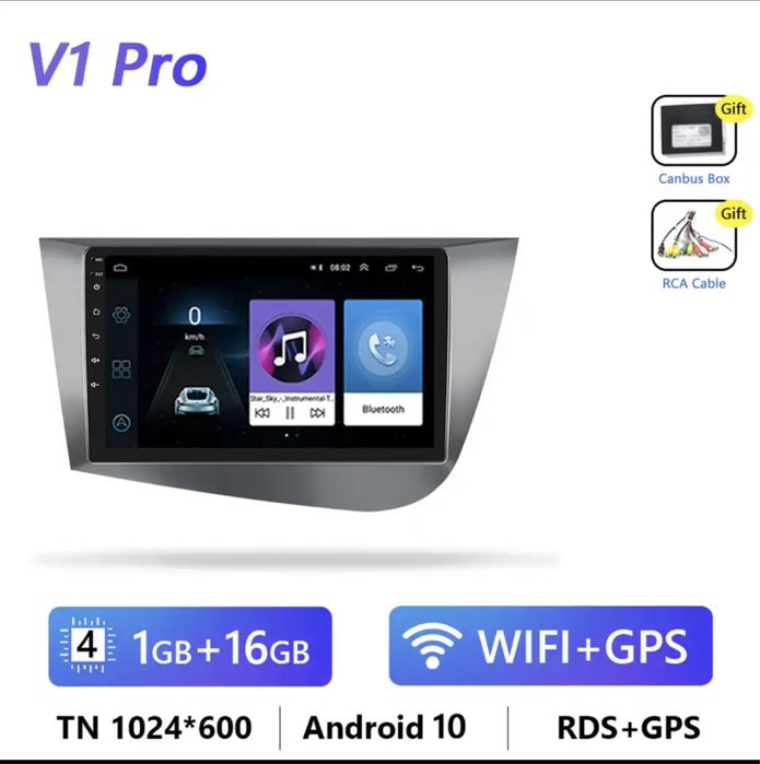 Navigatie Android Seat Leon 2005-2012 YouTube,Waze 9 Inch+ rama