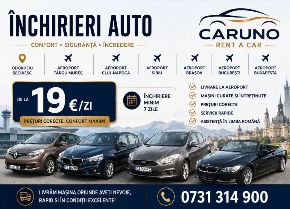 Închiriere Cabrio decapotabil TRĂIEȘTE O EXPERIENȚĂ DE NEUITAT!