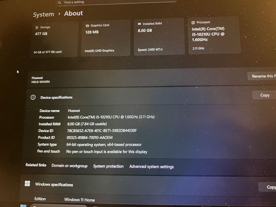 Huawei Matebook D14 2020
