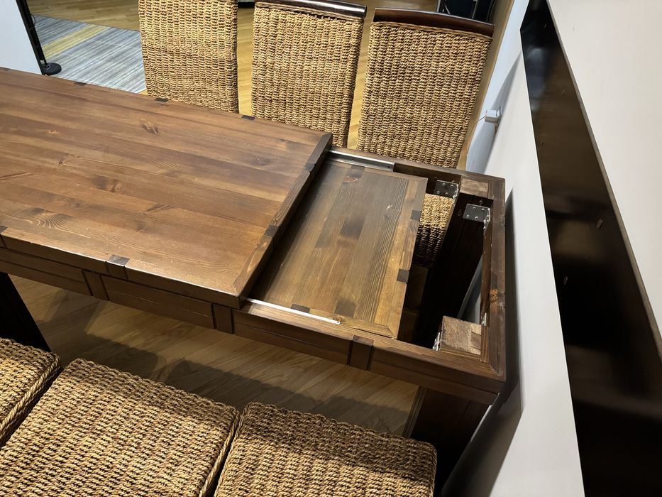 Трапезни столове от естествен ратан ! Маса трапезна масив