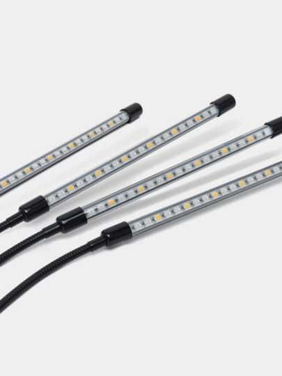 Фитолампа, для выращивания растений, полного спектра, четверная