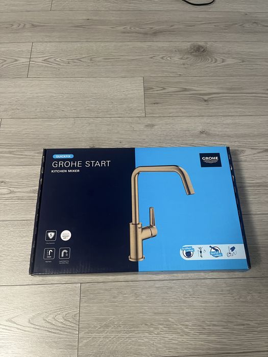 Baterie bucătărie GROHE Start QuickFix Auriu Periat (Brushed Cool Sunrise) - NOUĂ/Sigilată