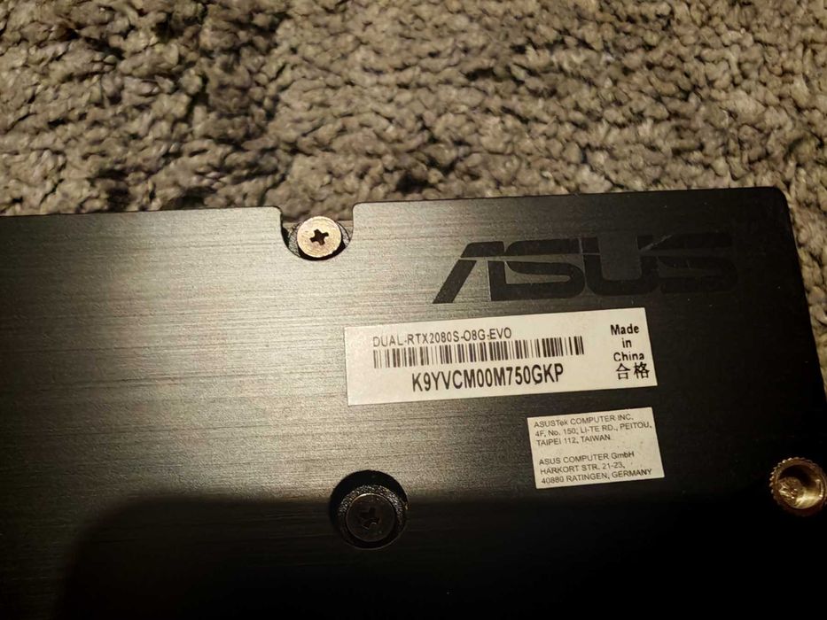 Видео карта ASUS Dual RTX 2080 SUPER OC EVO, 8GB 256-bit