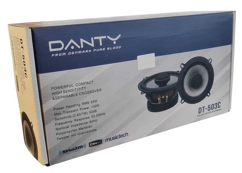 Авто тонколони 11, 13 или 16.5 см. DANTY DT 100W - комплект 2 бр.