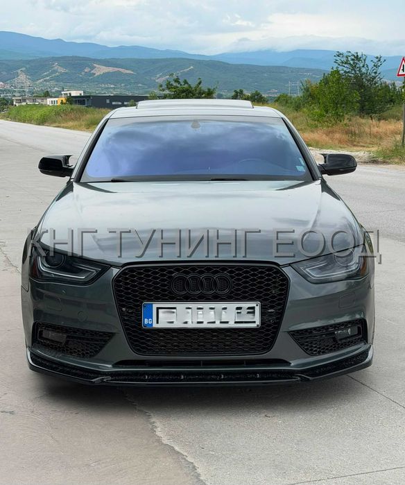 Преден лип спойлер за ауди а4 с4 б8.5 фейс с лайн / audi a4 s4 b8.5 lip spoiler s line facelift / добавка за предна броня / нож