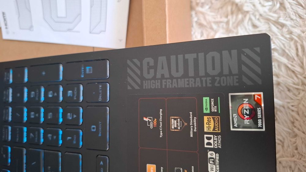 ASUS TUF A15 Gaming R 7-7435HS/512 SSD/16 RAM/RTX 4050 6GBTI cutia NOU