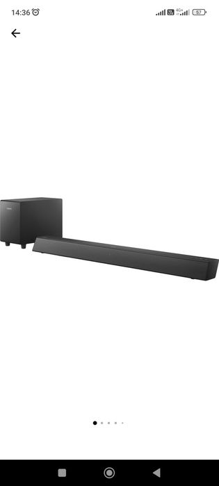 Soundbar Philips TAB5305/10, 2.1 Ch, 70W, Bluetooth, Subwoofer wireles