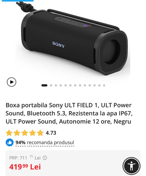 Boxa portabila Sony ULT FIELD 1, sigilata, transport inclus