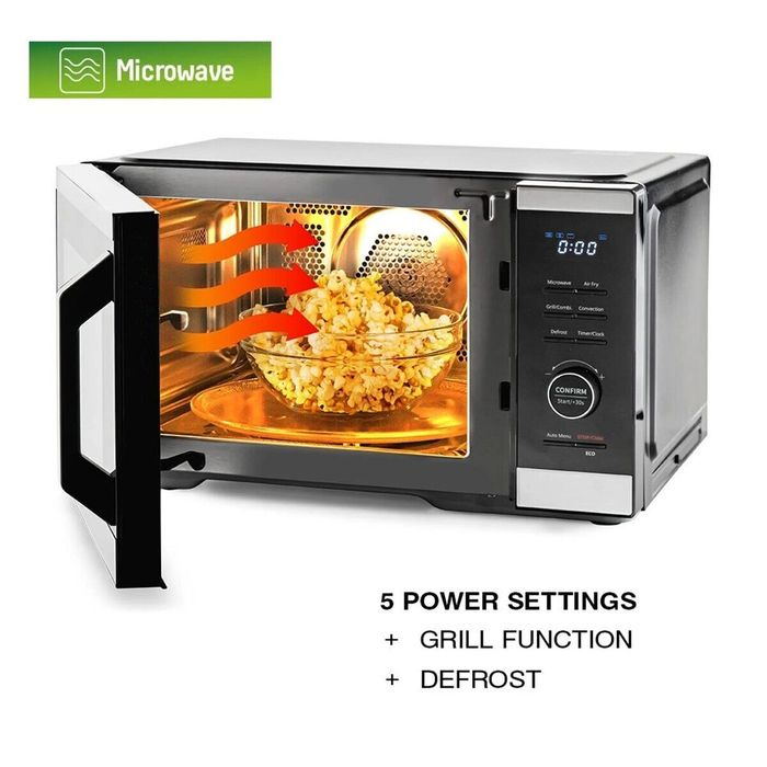 Нова микровълнова фурна MUHLER MO 979 Air Plus, 1450W, 27L 5в1  Грил  Конвекция Инокс