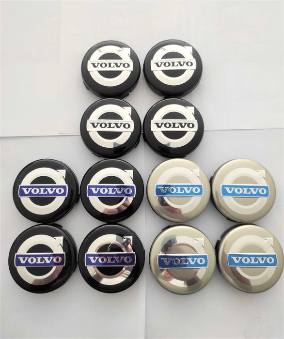 Капачки за Джанти за ВОЛВО 64 мм. Цвят: Сребристи, черни и сини. НОВИ!