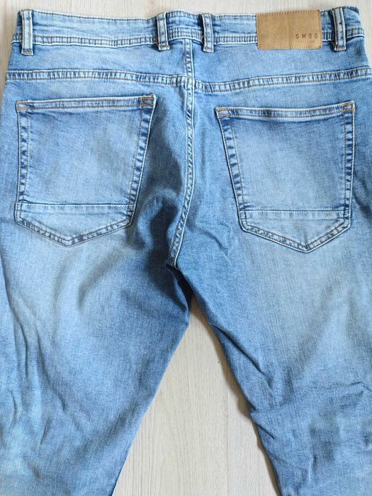 Blugi SMOG label light-wash denim blue jeans, Size 32/32