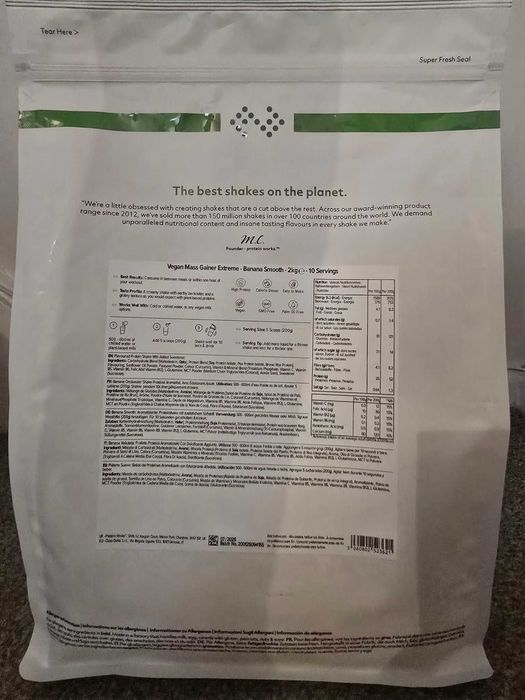 Protein Works Vegan Mass Gainer - Banana Smooth/ Salted caramel