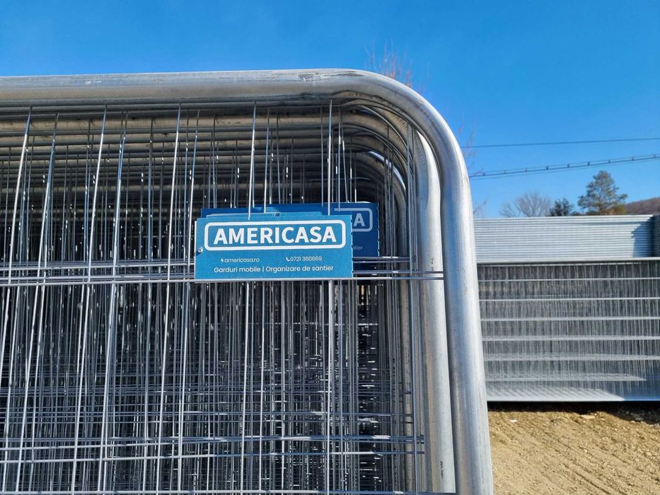 Gard mobil provizoriu delimitare, garduri mobile, gard santier