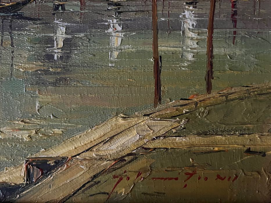 Pictura originala, “Venetia” de Ion Ialomiteanu, inramata