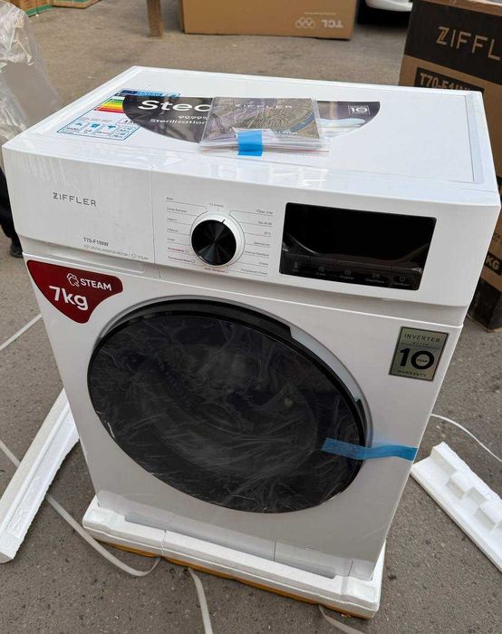 Стиральная машина Ziffler 7 кг T70-F1INW Inverter Steam