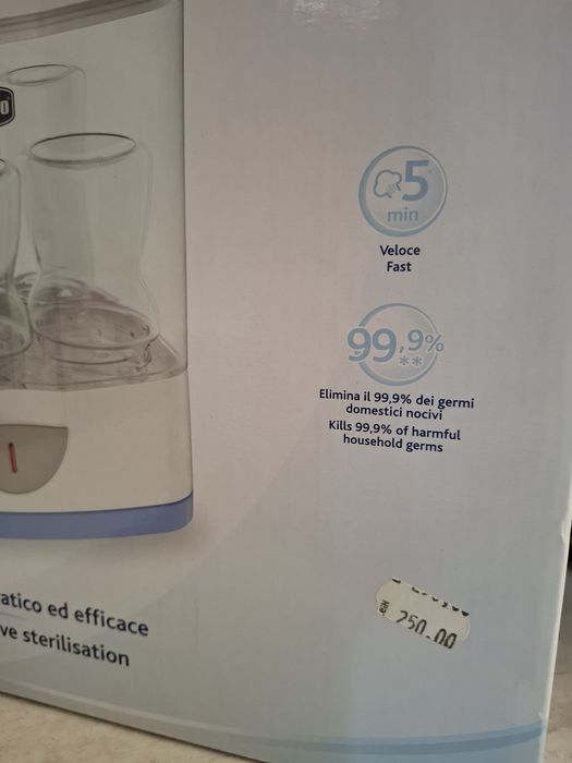 Sterilizator electric Chicco 2 în 1 cu vapori modulari