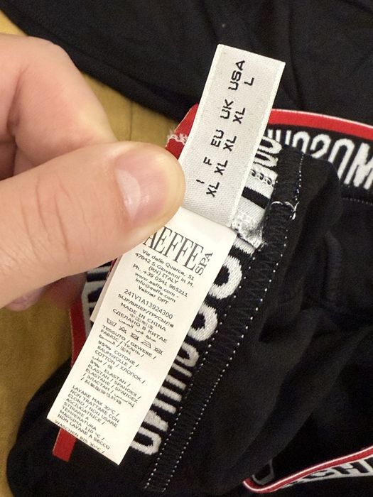 Moschino set 2 chiloti negri cu logo alb marimea XL noi originali