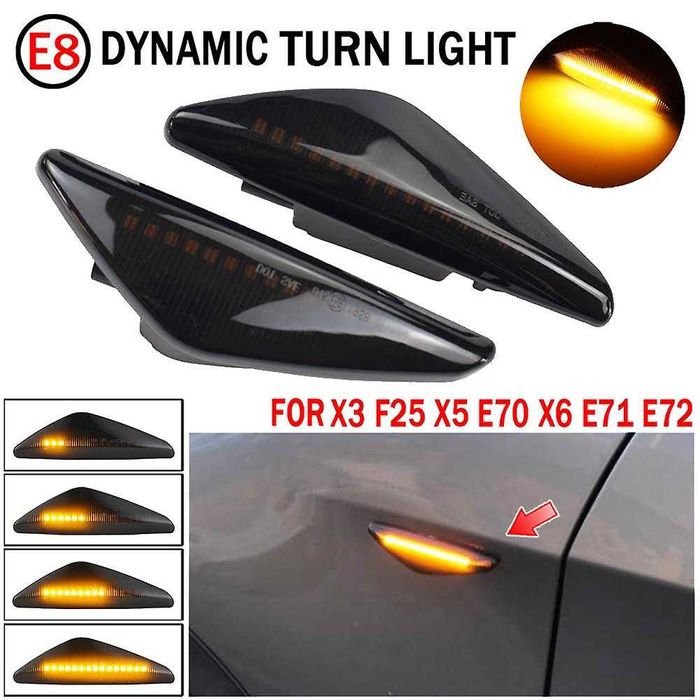 Set 2 x Semnalizare Dinamica aripa BMW X3 F25 X5 E70 X6 E71 X6 E72