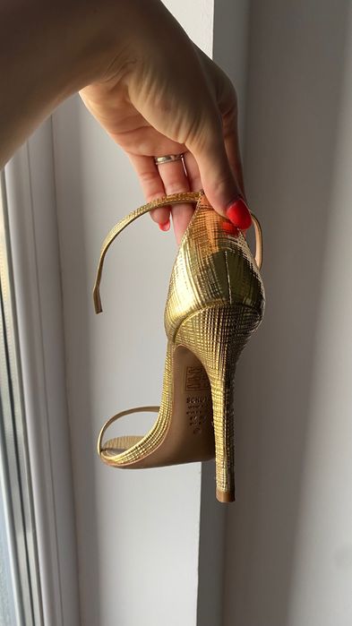 Schutz sandale 100mm finish auriu