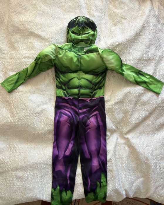 Costum copii Halloween Marvel Hulk - 116cm