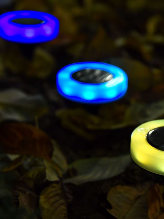 Садовый светильник на солнечных батареях, цветные 4шт