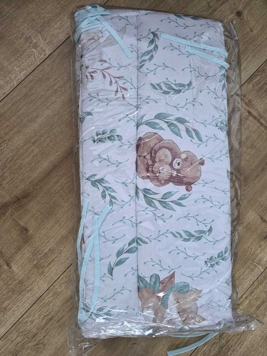 NOU Set aparatoare laterala patut MimiNu Natural 360x30 cm bumbac OekoTek