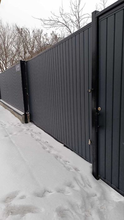 Откатные ворота из металлосайдинга любого размера от 4 дней