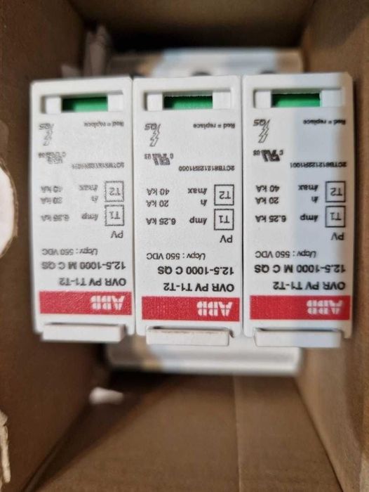 Descărcător pentru supratensiune ABB OVR PV T1-T2 12,5-1000 P QS 3P