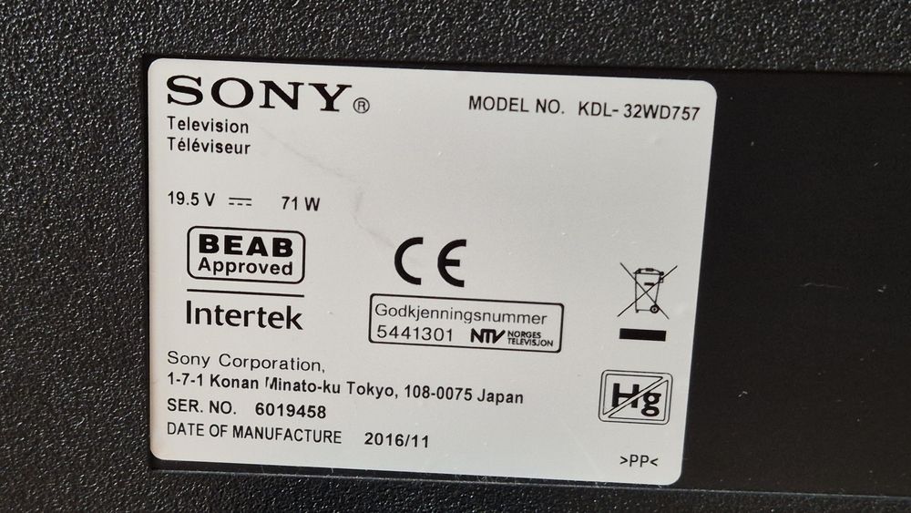 Sony KDL-32WD757 Full HD, Smart, WiFi, LED