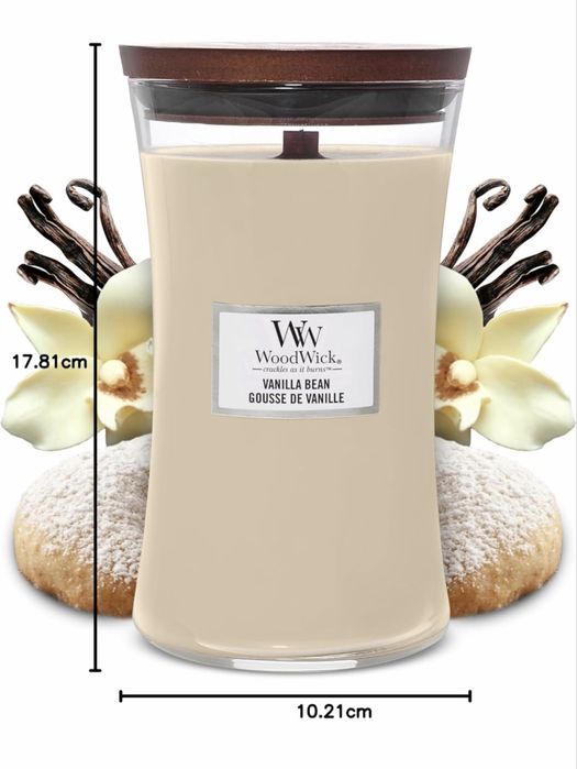 Woodwick Ароматна Свещ Vanilla Bean 590 gr