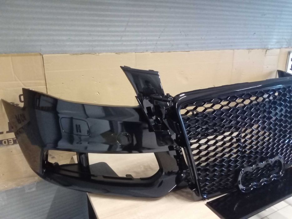 Bara fata cu grila radiator Fagure RS-LOOK Audi A4 B8 07-12 LZ9Y Negru VOPSITA