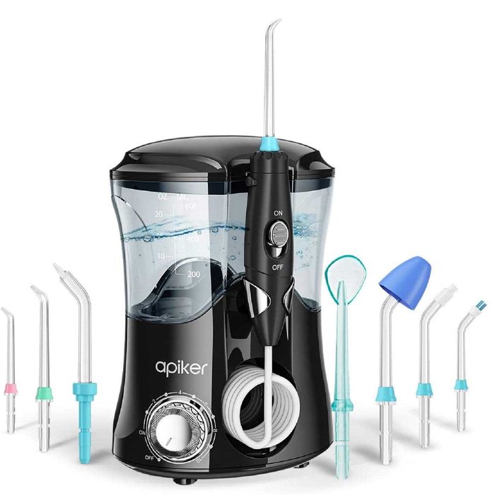 Професионален зъбен душ Apiker – 10 степени, 8 накрайника