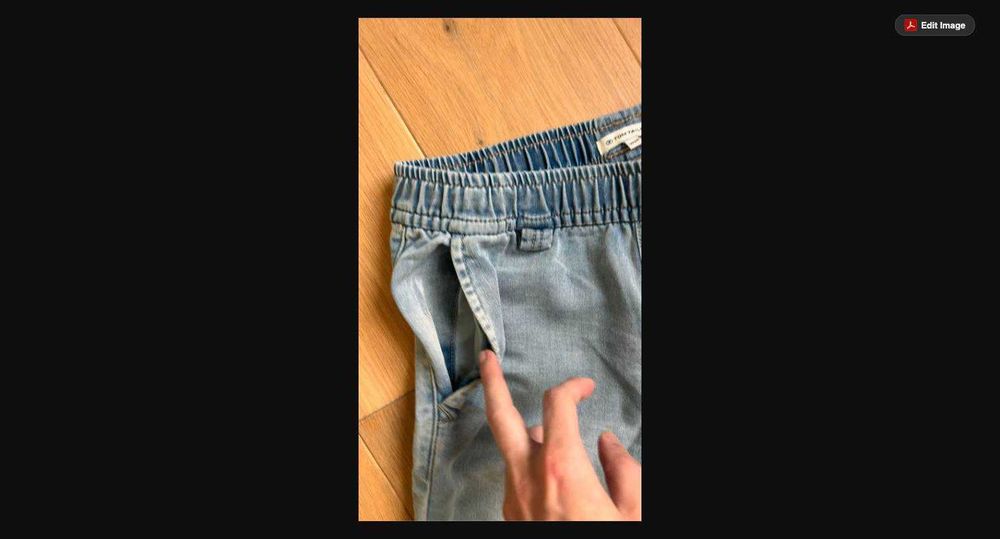 Pantaloni jogger cu aspect de denim Tom Tailor, Mărimea W26
